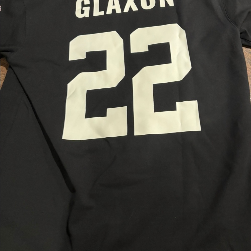 GLAXON Sports Nutrition #22 Men 3XL Black Cotton Double-Sided V-Neck Jersey